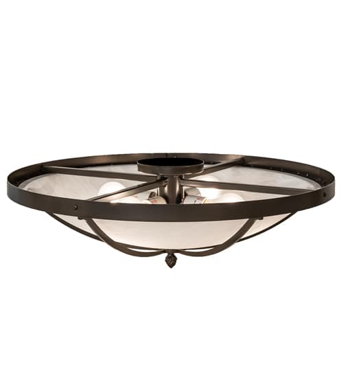 Dominga 4 Light 24" Wide Flush Mount Bowl Ceiling Fixture - Timeless Bronze Finish