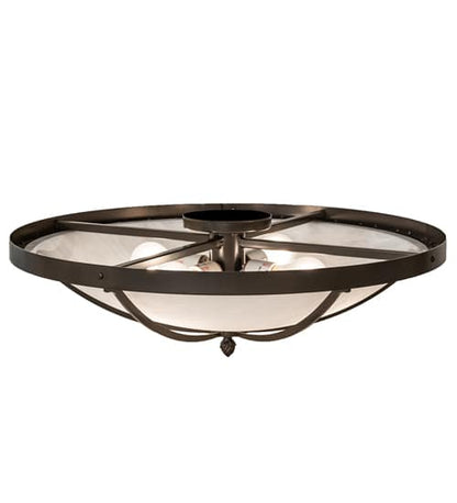 Dominga 4 Light 24" Wide Flush Mount Bowl Ceiling Fixture - Timeless Bronze Finish