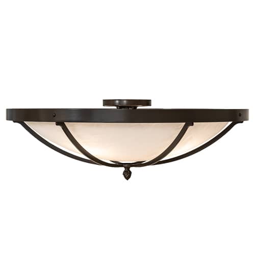 Dominga 4 Light 24" Wide Flush Mount Bowl Ceiling Fixture - Timeless Bronze Finish