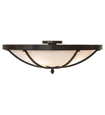 Dominga 4 Light 24" Wide Flush Mount Bowl Ceiling Fixture - Timeless Bronze Finish