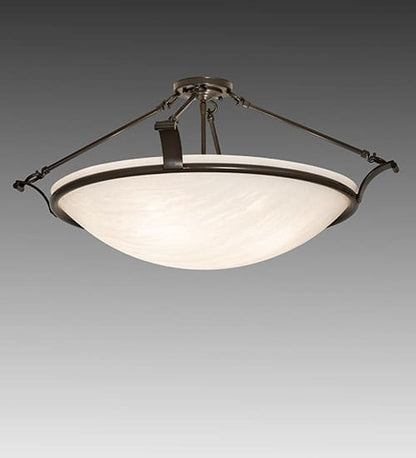 Almeria 4 Light 32" Wide Semi-Flush Bowl Ceiling Fixture - Timeless Bronze Finish