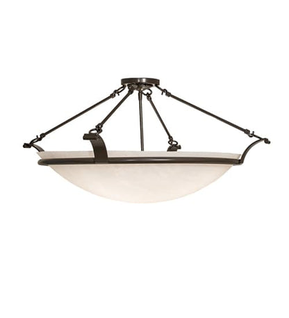 Almeria 4 Light 32" Wide Semi-Flush Bowl Ceiling Fixture - Timeless Bronze Finish