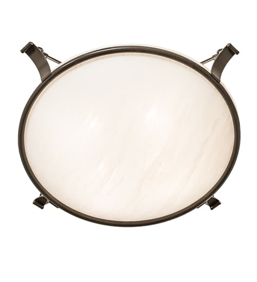 Almeria 4 Light 32" Wide Semi-Flush Bowl Ceiling Fixture - Timeless Bronze Finish