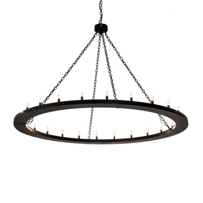 Meyda Tiffany Loxley 24 Light 72" Wide Taper Candle Ring Chandelier