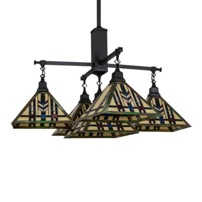 Meyda Tiffany Square Prairie Wheat 5 Light 54" Wide Chandelier