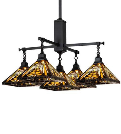 Square Nuevo Mission 5 Light 51" Wide Chandelier