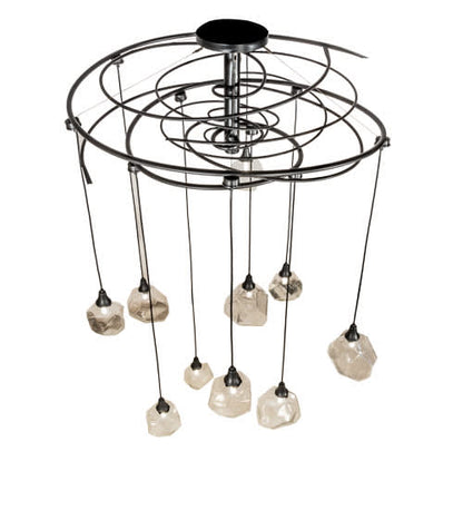 10 Light 55" Wide Abstract Multi Light Pendant