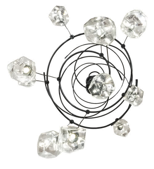 10 Light 55" Wide Abstract Multi Light Pendant