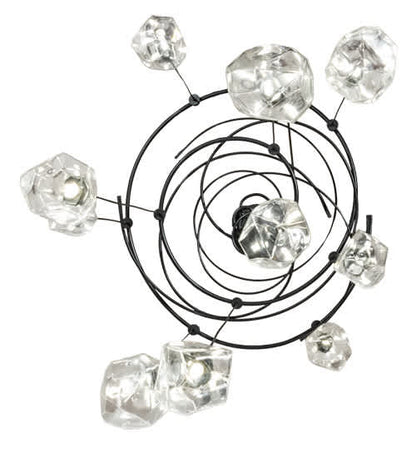 10 Light 55" Wide Abstract Multi Light Pendant