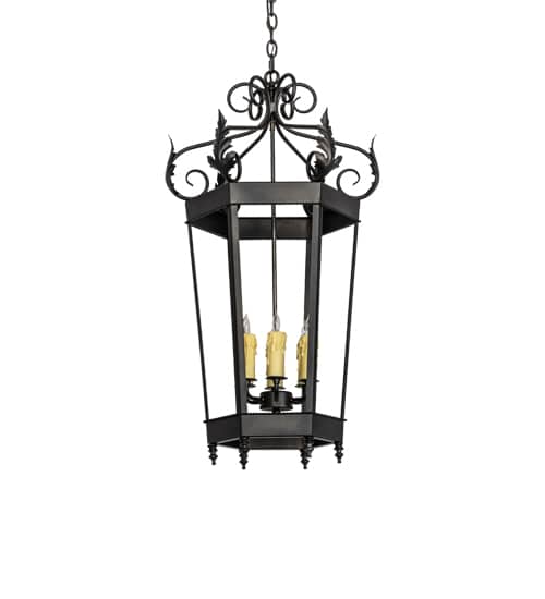 6 Light 20" Wide Taper Candle Pendant