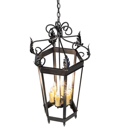 6 Light 20" Wide Taper Candle Pendant