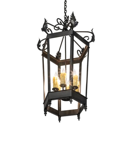 6 Light 20" Wide Taper Candle Pendant