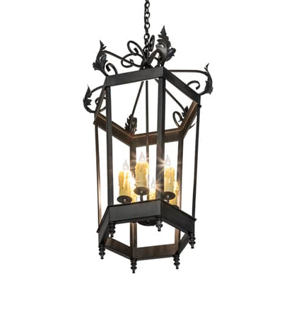 6 Light 20" Wide Taper Candle Pendant