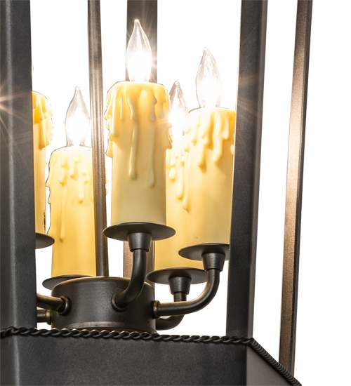 6 Light 20" Wide Taper Candle Pendant