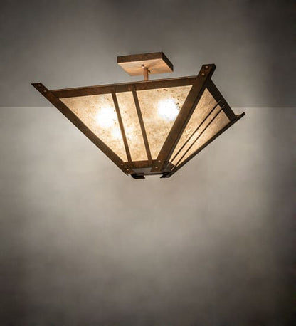 Arta 4 Light 32" Wide Semi-Flush Ceiling Fixture - Copper Finish