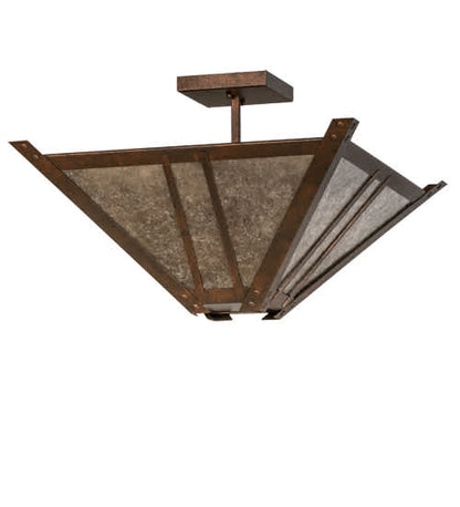 Arta 4 Light 32" Wide Semi-Flush Ceiling Fixture - Copper Finish