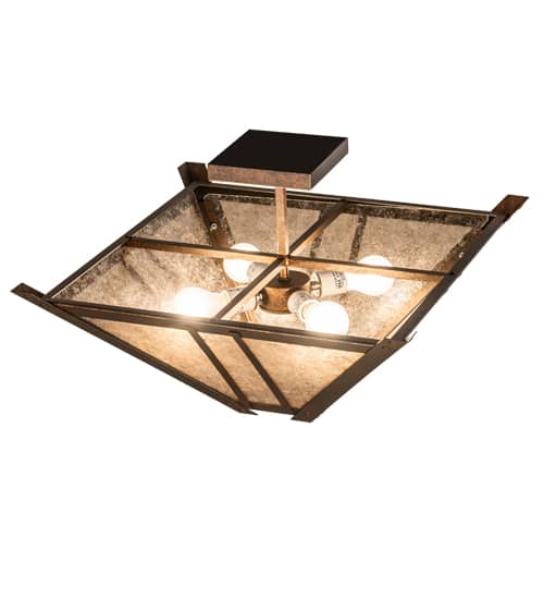 Arta 4 Light 32" Wide Semi-Flush Ceiling Fixture - Copper Finish
