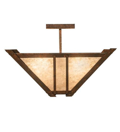 Arta 4 Light 32" Wide Semi-Flush Ceiling Fixture - Copper Finish