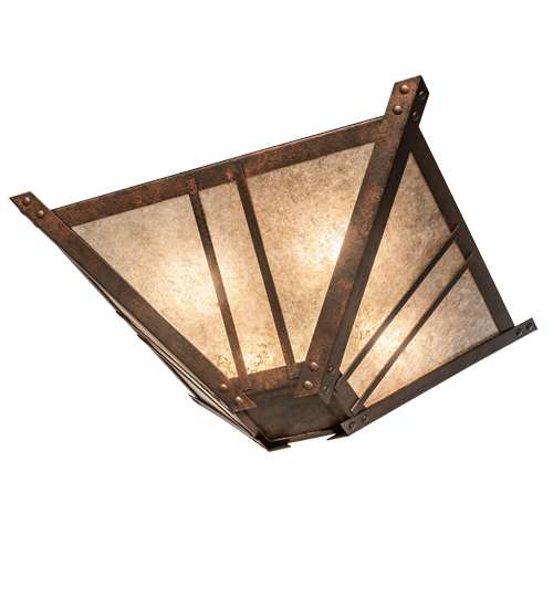 Arta 4 Light 32" Wide Semi-Flush Ceiling Fixture - Copper Finish
