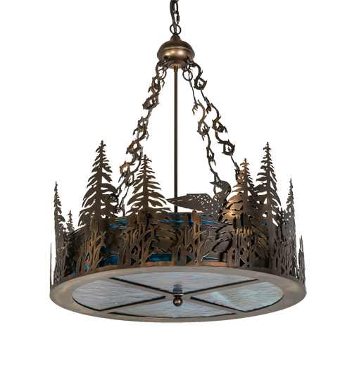 3 Light 26" Wide Abstract Pendant