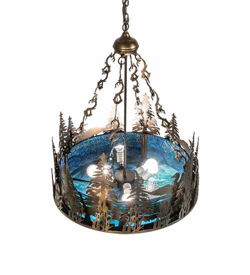 3 Light 26" Wide Abstract Pendant