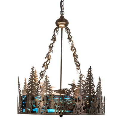 3 Light 26" Wide Abstract Pendant