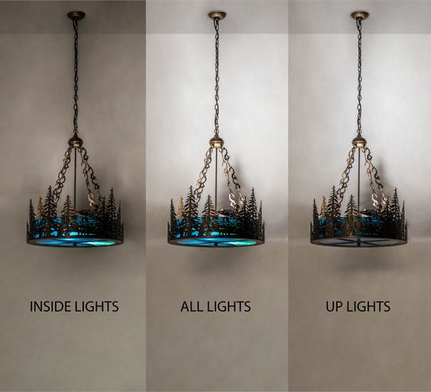 3 Light 26" Wide Abstract Pendant