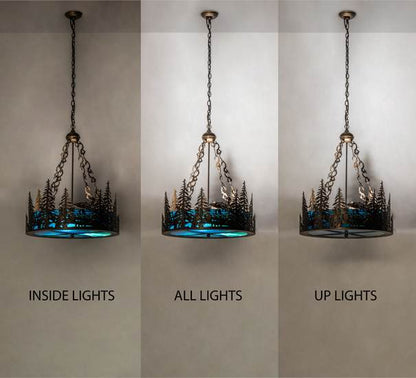 3 Light 26" Wide Abstract Pendant