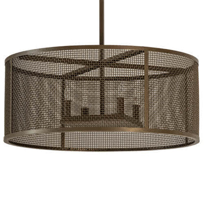 4 Light 24" Wide Cage Pendant