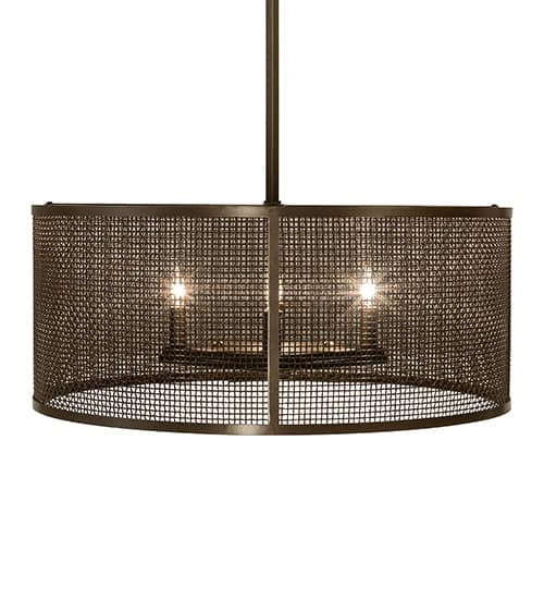 4 Light 24" Wide Cage Pendant