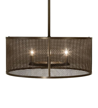 4 Light 24" Wide Cage Pendant