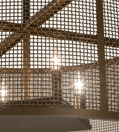 4 Light 24" Wide Cage Pendant