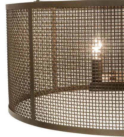 4 Light 24" Wide Cage Pendant