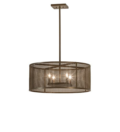 4 Light 24" Wide Cage Pendant