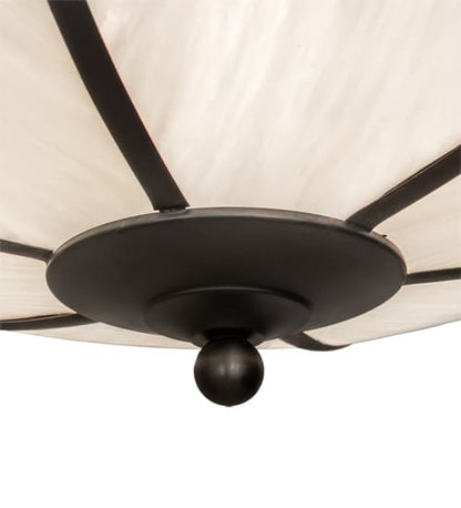 Arts and Crafts 3 Light 18" Wide Semi-Flush Bowl Ceiling Fixture - Craftsman Brown Finish