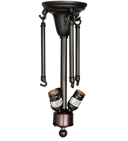 Arts and Crafts 3 Light 18" Wide Semi-Flush Bowl Ceiling Fixture - Craftsman Brown Finish
