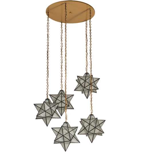5 Light 45" Wide Multi Light Pendant
