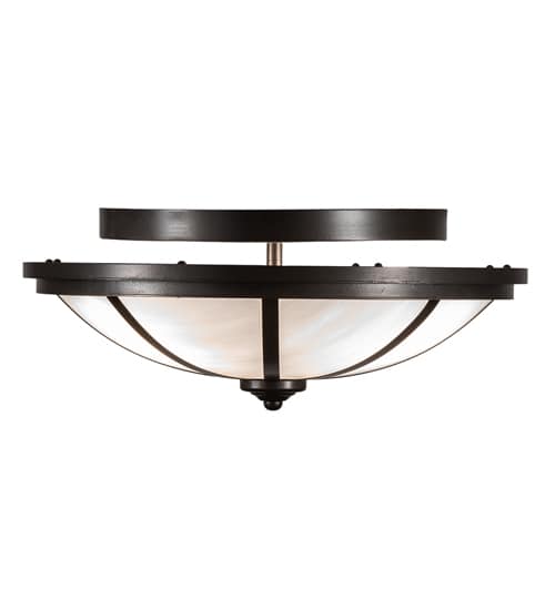 Commerce 3 Light 16" Wide Semi-Flush Bowl Ceiling Fixture