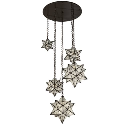 5 Light 36" Wide Multi Light Pendant