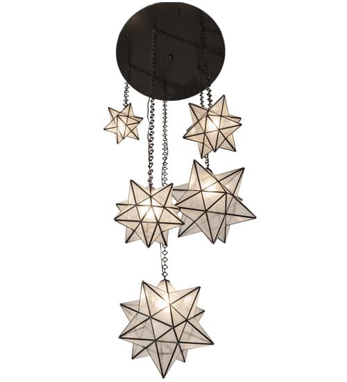 5 Light 36" Wide Multi Light Pendant