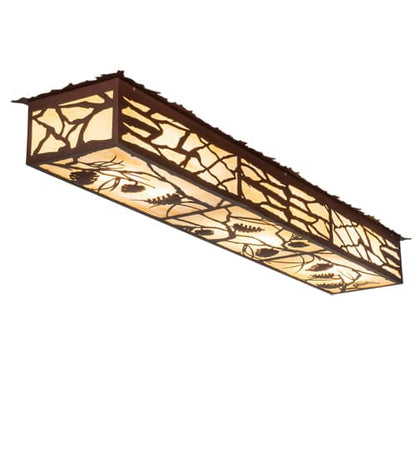 Whispering Pines 6 Light 63" Wide Flush Mount Ceiling Fixture
