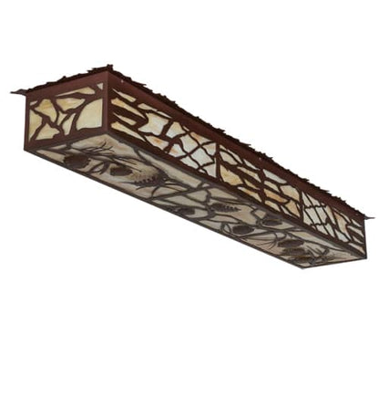 Whispering Pines 6 Light 63" Wide Flush Mount Ceiling Fixture
