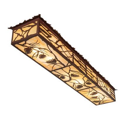 Whispering Pines 6 Light 63" Wide Flush Mount Ceiling Fixture