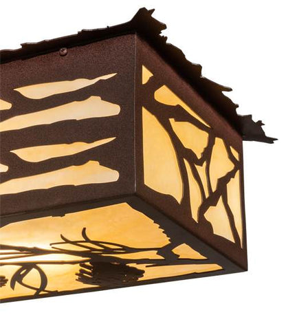 Whispering Pines 6 Light 63" Wide Flush Mount Ceiling Fixture