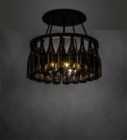 Tuscan Vineyard 6 Light 26" Wide Semi-Flush Drum Ceiling Fixture