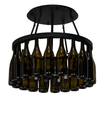 Tuscan Vineyard 6 Light 26" Wide Semi-Flush Drum Ceiling Fixture