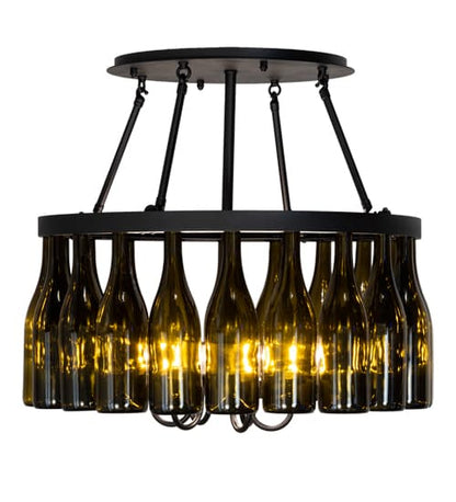 Tuscan Vineyard 6 Light 26" Wide Semi-Flush Drum Ceiling Fixture