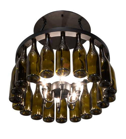 Tuscan Vineyard 6 Light 26" Wide Semi-Flush Drum Ceiling Fixture