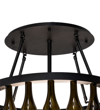 Tuscan Vineyard 6 Light 26" Wide Semi-Flush Drum Ceiling Fixture