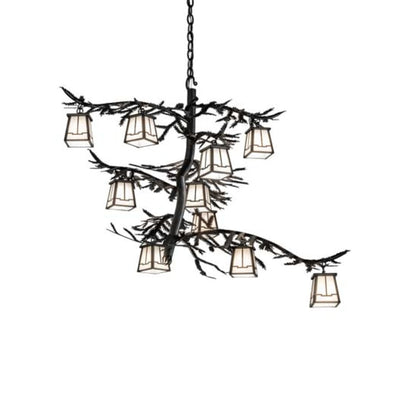 Meyda Tiffany Pine Branch 10 Light 39" Wide Chandelier